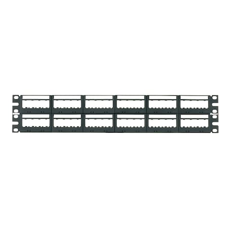 Panduit Port Panel, 1.7 in. H x 19 in. W x 0.8 in. L, CRS UICMPP24BLY